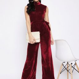 Uptownie Stretchable Velvet Jumpsuit-picture-29