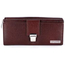 HiLEDER Women Brown Textured Stylish Genuine Leather Wallet (M)-picture-19