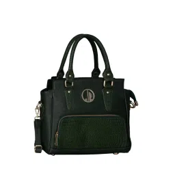 HiLEDER Women Green Genuine Leather Satchel Bag with Detachable Strap (M)-picture-9