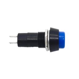 PBS-11B Round Plastic Self-Reset Switch 12mm 2-Pin Momentary Push Button Switch For Quick On/Off Control - Blue- RS6580PBS-11B Round Plastic Self-Reset Switch 12mm 2-Pin Momentary Push Button Switch For Quick On/Off Control - Blue- RS6580 image 2