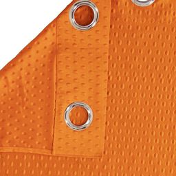 Cortina Orange Set of 2 Polka dots Embossed Plain Polyester Window Curtains image 2