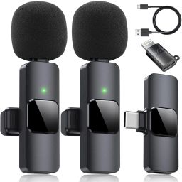 Dual Wireless k9 Mic for Youtuber ,Type-C & iphone Support Microphone-image-94