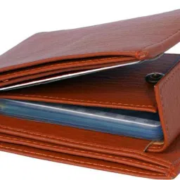Men Tan Artificial Leather Wallet-image-17