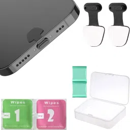 brainle Mobile Phone Anti Dustproof Adhesive Sticker Charging Port Protector Accessories USB Black Anti-dust Plug-41