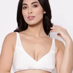 Inner Sense White Solid Non-Wired Non Padded Maternity Sustainable Bra-46