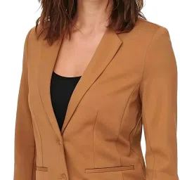 Women Solid Single Breasted Casual Blazer-image-19