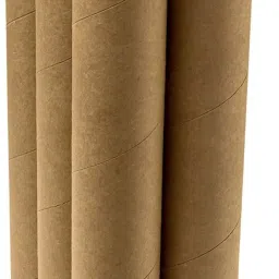 Corrugated Cardboard 24 Inch Craft Poster Mailing Tube, without caps, 2 Inch diameter (6 Tubes) Packaging Box-image-1