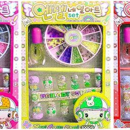 Designer Nail Art Kit with Artificial Nails for Girls - Set of 3 Pcs Kids Nail Art Multicolor-18