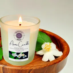 Jasmine Dreams Scented Candle - Floral Grace for Relaxation |20-22 Hrs Burn Time Candle-image-79