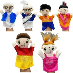 Storytelling Family Hand Puppets For Kids - Size 25 cm Hand Puppets-23