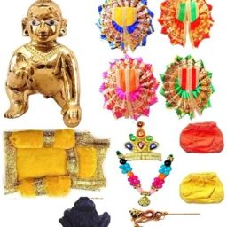Laddu gopal 1No.Size Idol ( Package of 11) Thakur ji Kanha ji (Size 1no..) Decorative Showpiece - 6 cm-6