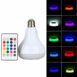 TECHMAZE BT Music Light Bulb B22 LED Speaker Color Changing 24Keys Remote Smart ball T12 Smart Bulb image 2