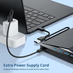 ALRITO 7 in 1 External CD/DVD Drive USB 3.0/Type C for PC Windows 7/8/10/11/Linux/MacOS External DVD Writer image 2