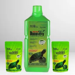 Taiyo Plus Discovery Turtle Food 1 Kg +2 x 100g Packs 1.2 kg (3x0.4 kg) Dry Young Turtle Food-image-22