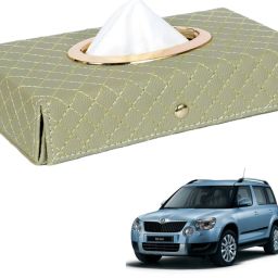 Cross-Beige Tissue Box Leatherette-596 Vehicle Tissue Dispenser-picture-5