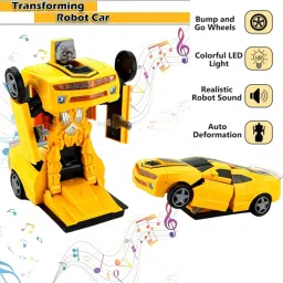 mallexo Plastic Car to Robot, Transform Robot with Light and Sound for Boys & Girls image 2
