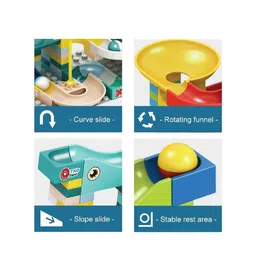 ADKD Kids BPA Free Marble Run Race Track Building Blocks image 2