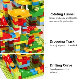 ADKD Kids BPA Free Marble Run Race Track Building Blocks image 5