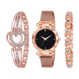 CERO Women Pack Of 3 Analogue Watch & Braceletes C-Com-B-66-3-Pcs-picture-28