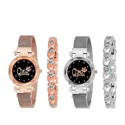 CERO Women Pack Of 2 Analogue Watches & Bracelets C-Com-4-Queen-Silver-Gold-551-image-31