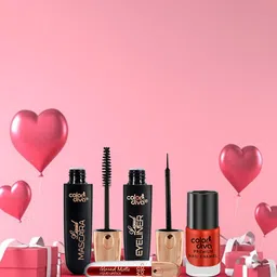 Adbeni Color Diva Set Of 4 Lipstick-Liquid Eyeliner & Mascara-Nail Enamel -012 image 1