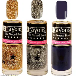 krayons Set of 3 The Natural Beauty Gel Based Long Lasting Nail Enamel - 6 ml Each-image-69
