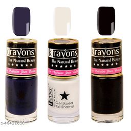 krayons Set of 3 The Natural Beauty Gel Based Long Lasting Nail Enamel - 6 ml Each-56