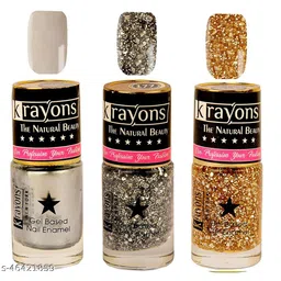 krayons Set of 3 The Natural Beauty Gel Based Long Lasting Nail Enamel - 6 ml Each-image-68