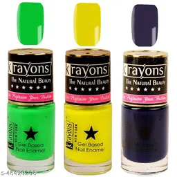 krayons Set of 3 The Natural Beauty Gel Based Long Lasting Nail Enamel - 6 ml Each-44
