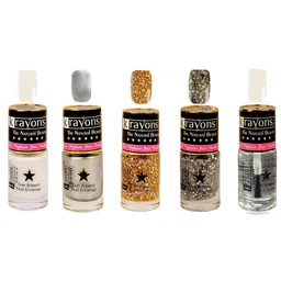 krayons Set of 5 The Natural Beauty Gel Based Long Lasting Nail Enamel - 6 ml Each-image-18