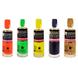 krayons Set of 5 The Natural Beauty Gel Based Long Lasting Nail Enamel - 6 ml Each-image-18