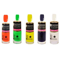 krayons Set of 5 The Natural Beauty Gel Based Long Lasting Nail Enamel - 6 ml Each-19