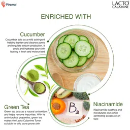 Lacto Calamine Cucumber Face Toner with Green Tea & Niacinamide For Open Pores - 120ml image 5