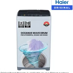 haier 6.5 kg Balance Clean Pulsator, Custom Wash Cycles with 15 Mins Quick Wash, Magic Filter Fully Automatic Top Load Brown, Grey image 2