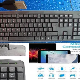 ANJO USB Keyboard-Wireless Mouse-Pad-2.0 Hub-Cleaner-OTG Micro&C-Ext Cable 1.5m Combo Set image 2