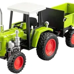 Walking Tractor Toy with Lift Rod Trailer, Die-Cast Farm Vehicle-11