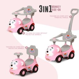 dash 3in1 Ride-on Push Car, Musical Ride on Car for Kids with Parental Handle Rideons & Wagons Non Battery Operated Ride On image 4