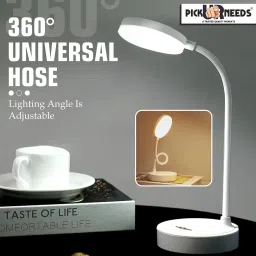pick ur needs Rechargeable LED Desk Lamp With 3 LED Color Mode Touch Dimmable Brightmess Study Table Lamp image 2