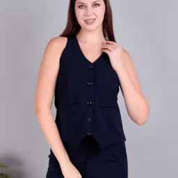 rocksy Solid Women Waistcoat-picture-25