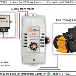 Zeroo Innovation Smart Motor Switch Timer for Borewell And Water Pump upto 2HP Wired Sensor Security System image 3