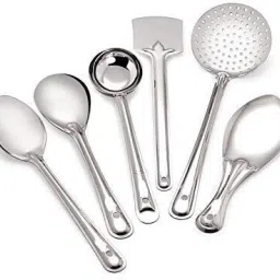 Stainless Steel Cooking And Serving Spoon Ladle Set, 6-Pieces Kitchen Tool Set Disposable Stainless Steel Serving Spoon Set-image-53