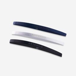 Unisex Elastic Hair Band Tri-Pack - Black/White/Navy-image-9