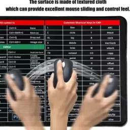 CITYCART Keyboard Shortcuts Mouse Mat, Large Keyboard Pad Mousepad (Black) Mousepad image 4