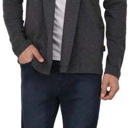 trendolo Men Jacket Style Full Sleeve Grey Shrug-picture-5