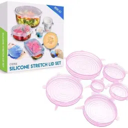 Flexible Covers for Rectangle, Round, Square Bowls, Dishes, Plates 2.6 inch, 3.8 inch, 4.5 inch, 5.7 inch, 6.8 inch, 8.3 inch Lid Set-image-7
