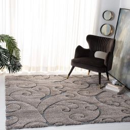 Grey Polyester Area Rug-image-48