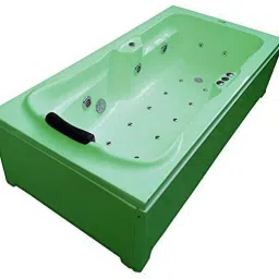Elegant 6 Ft Jacuzzi Bathtub with Bubble Bath, Back Massage & Side Panel - Green Free-standing Bathtub-image-97