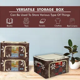 E Solutions WARDROBE ORGANISER/STORAGE BOX-320 (24LITERS) Poly-canvas Laundry Bag-picture-13