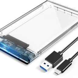 ALRITO USB Type C 3.1 to 2.5 Inch Sata External Hard Drive Enclosure HDD/SSD 2.5 inch USB Type C 3.1 Transparent Enclosure External Case-2