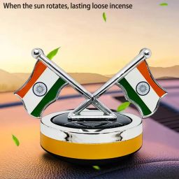 ® Indian Flag Solar Energy Rotating Fragrance Aromatherapy Indian Flag S-625 Diffuser-17